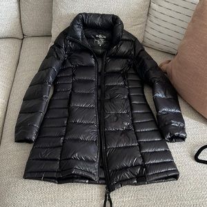 Packable down puffer mid long jacket